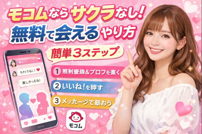 モコムならサクラなし！無料で会えるやり方